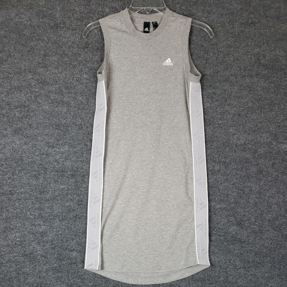 adidas Multi Sport Sleeveless Tank Cotton CHO Dress Grey - Picture 2 of 14